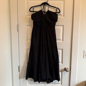 Elegant Black Halter Dress